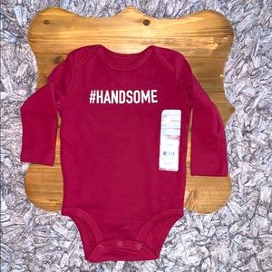 Carter’s #Handsome onesie, 6 months, NWT!